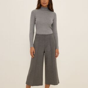 Kobi Halperin Gray Wool Blend Culottes Pants Women’s Medium Wide Leg Knit